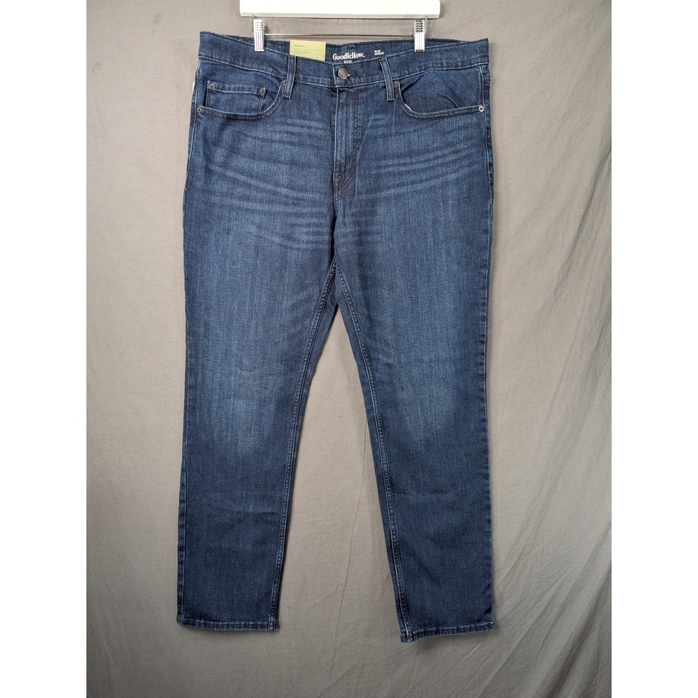 Goodfellow & Co Mens Slim Fit Total Flex Jeans 40x32 Dark Wash Denim